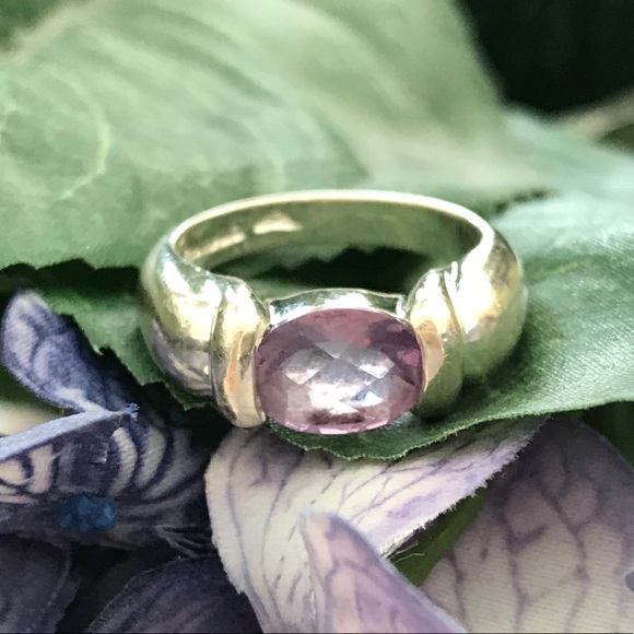 Vintage Jewelry - Vintage 925 Sterling Silver Amethyst Ring